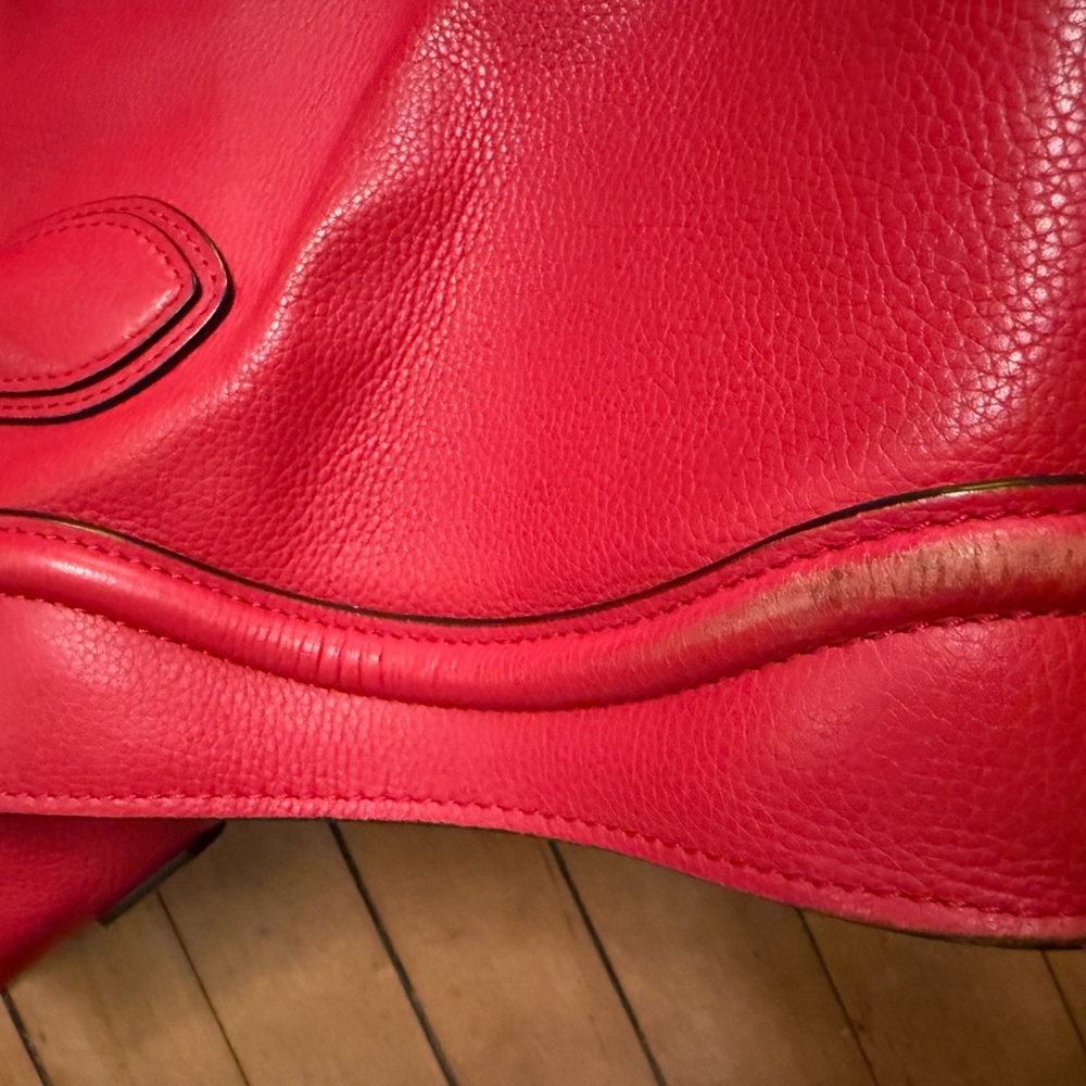 Celine luggage tote red with gold hardware - Picture 7 of 9